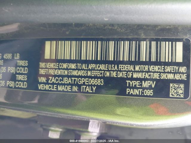 ZACCJBAT7GPE06683 Jeep Renegade Sport