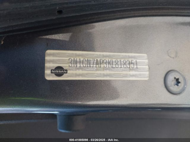 3N1CN7AP3KL818351 Nissan Versa 1.6 Sv