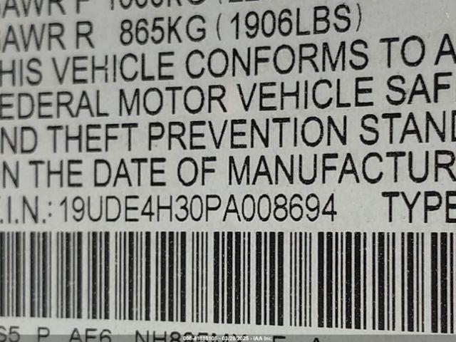 19UDE4H30PA008694 Acura Integra A-spec