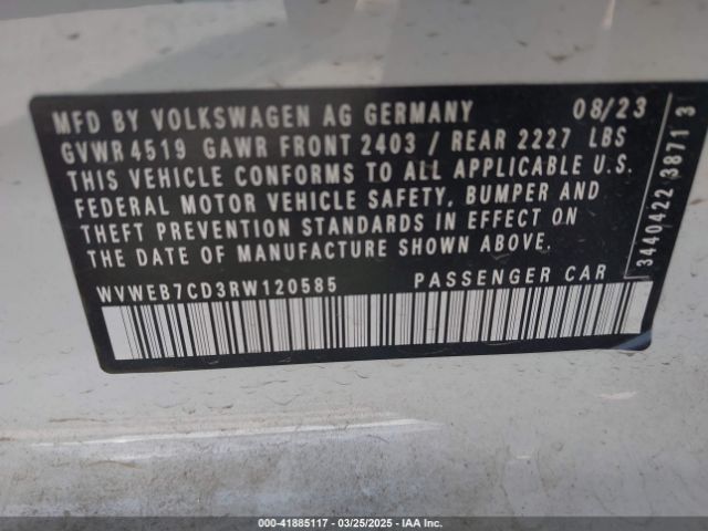 2024 VOLKSWAGEN GOLF R WVWEB7CD3RW120585 Photo 8