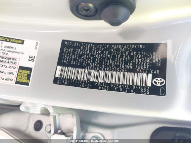 5YFB4MDEXRP215284 Toyota COROLLA LE