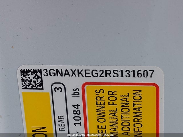 3GNAXKEG2RS131607 Chevrolet Equinox Fwd Lt