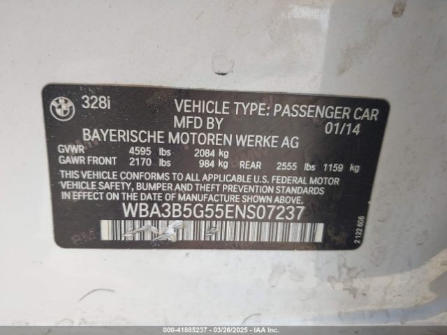 WBA3B5G55ENS07237 BMW 328i Xdrive