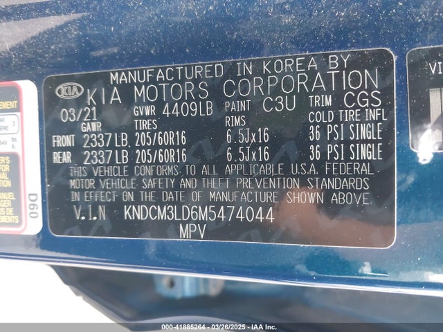 KNDCM3LD6M5474044 KIA Niro Plug-in Hybrid Lxs
