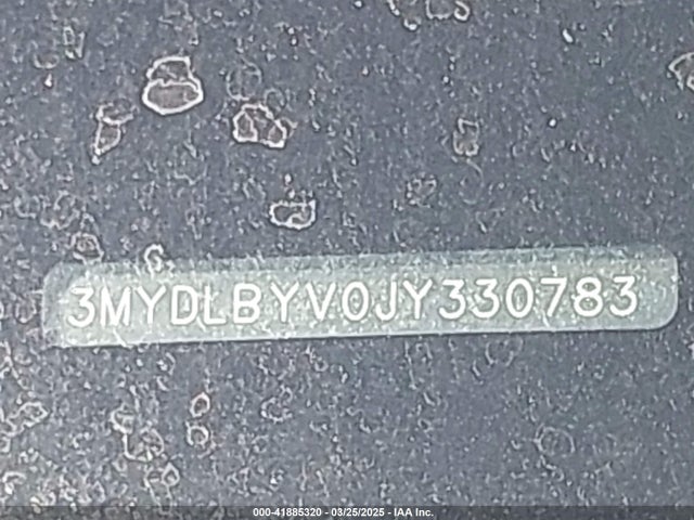 3MYDLBYV0JY330783 Toyota YARIS IA