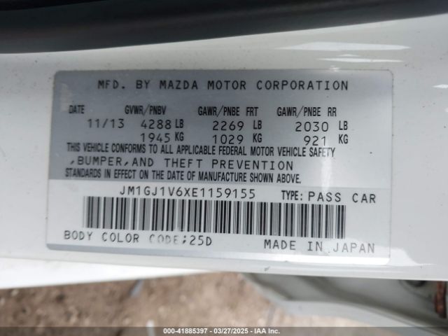 JM1GJ1V6XE1159155 Mazda Mazda6 I Touring