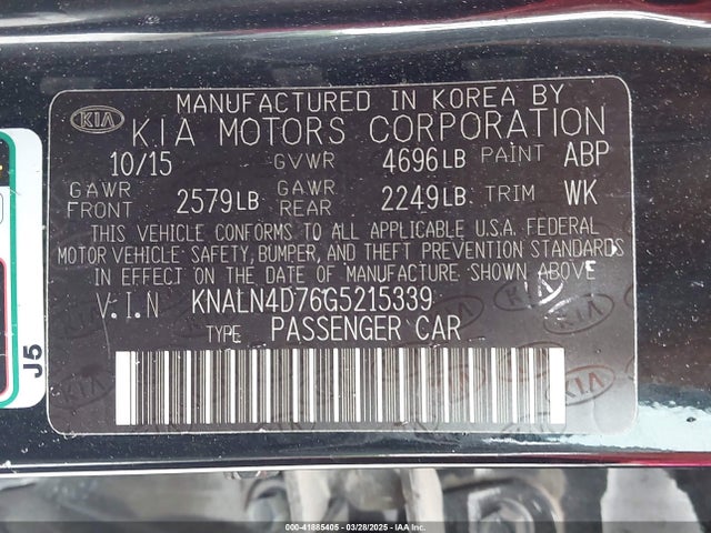 KIA Cadenza 2016 KNALN4D76G5215339 Image 9