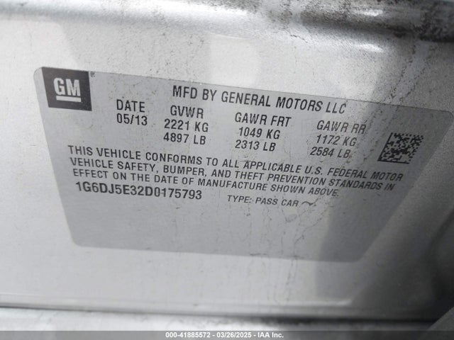 2013 CADILLAC CTS 1G6DJ5E32D0175793 Photo 8