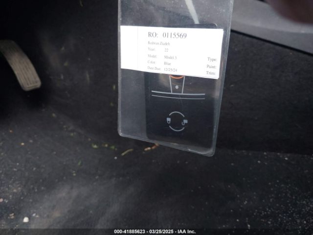 5YJ3E1EA7NF188417 Tesla Model 3 Rear-wheel Drive