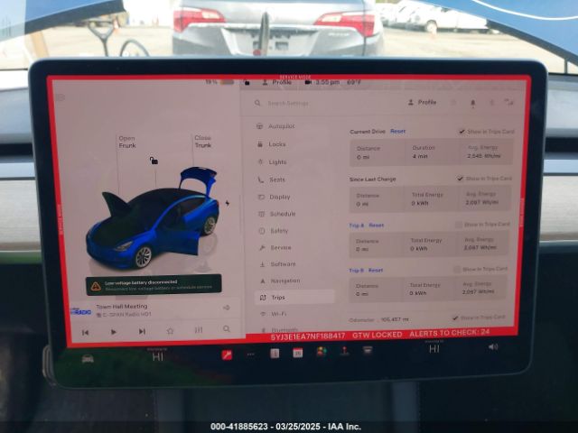 5YJ3E1EA7NF188417 Tesla Model 3 Rear-wheel Drive