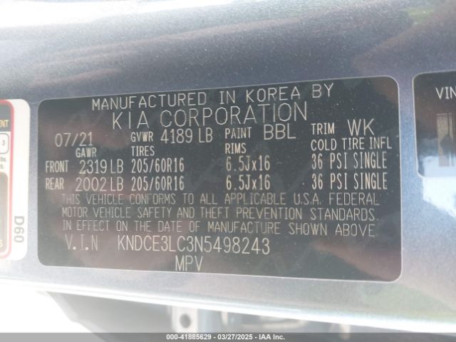 KNDCE3LC3N5498243 KIA Niro Ex Premium