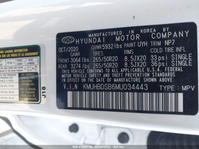 KMUHBDSB6MU034443 Genesis Gv80 2.5t Awd