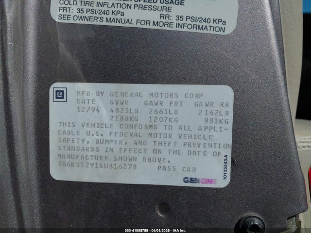 1995 CADILLAC SEVILLE 1G6KS52Y1SU816278 Photo 8