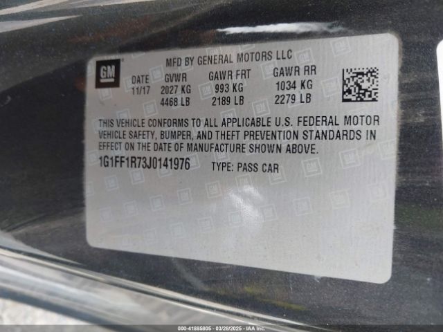 2018 CHEVROLET CAMARO 1G1FF1R73J0141976 Photo 8
