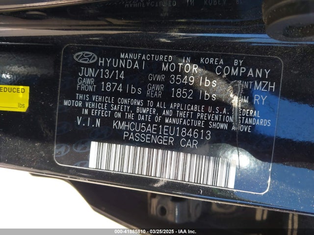 KMHCU5AE1EU184613 Hyundai dohc gdi gamma