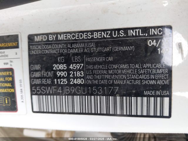 55SWF4JB9GU153177 Mercedes-Benz C 300 Luxury/sport