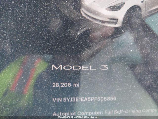 5YJ3E1EA5PF505856 Tesla Model 3 Rear-wheel Drive