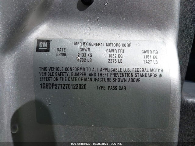 2007 CADILLAC CTS 1G6DP577270123020 Photo 8