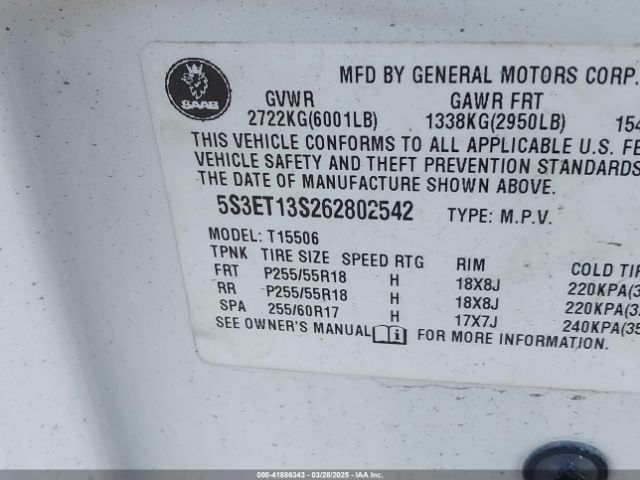 2006 SAAB 9-7X 5S3ET13S262802542 Photo 8