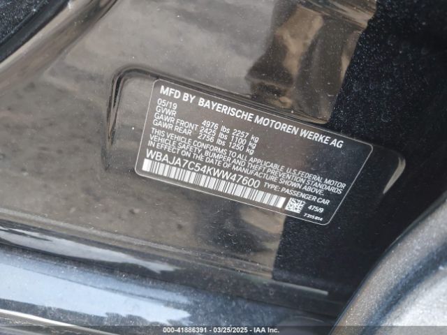 WBAJA7C54KWW47600 BMW 530i Xdrive