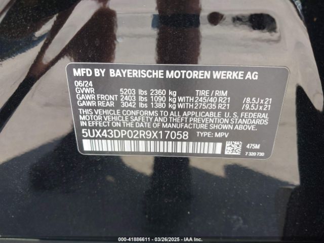 2024 BMW X3 5UX43DP02R9X17058 Photo 8