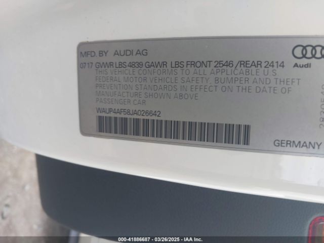 2018 AUDI S5 WAUP4AF58JA026642 Photo 8