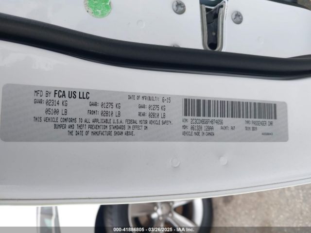 2C3CDXBG6FH874656 Dodge Charger Se