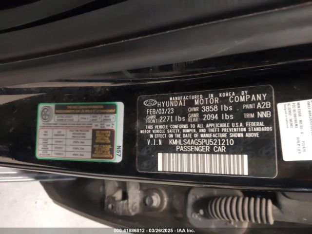 KMHLS4AG5PU521210 Hyundai ELANTRA SEL