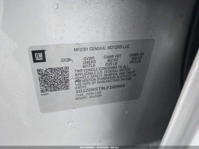 1G1ZD5ST9LF102004 Chevrolet Malibu Fwd Lt