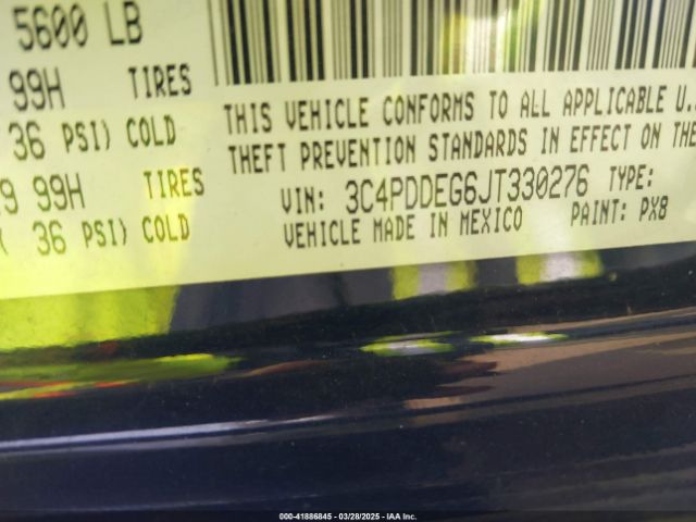 3C4PDDEG6JT330276 Dodge Journey Gt Awd