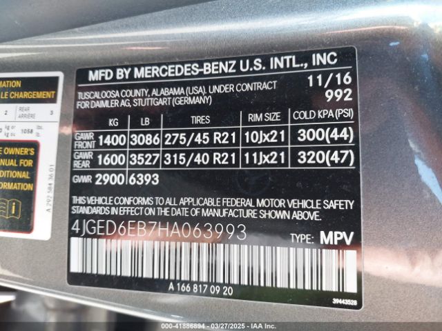 4JGED6EB7HA063993 Mercedes-Benz Amg Gle 43 Coupe 4matic