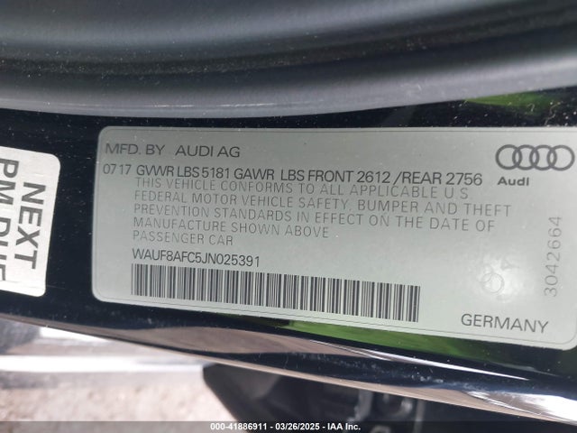 2018 AUDI A6 WAUF8AFC5JN025391 Photo 8