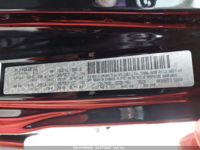 1C6HJTAG8LL122726 Jeep Gladiator Sport S 4x4