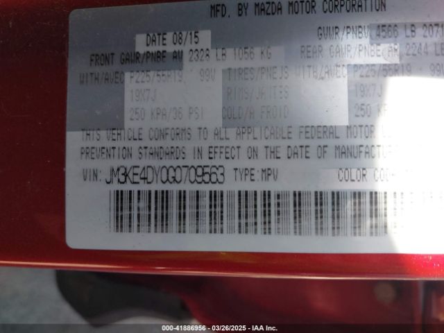 JM3KE4DY0G0709563 Mazda Cx-5 Grand Touring