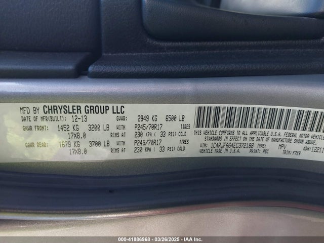 1C4RJFAG4EC372188 Jeep Grand Cherokee Laredo