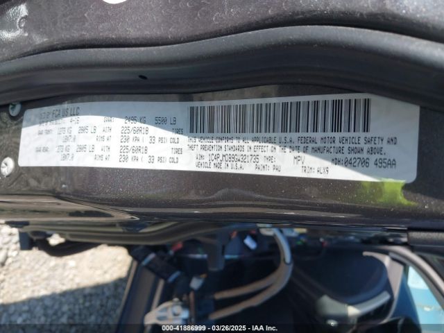 1C4PJMDB9GW321735 Jeep Cherokee Limited