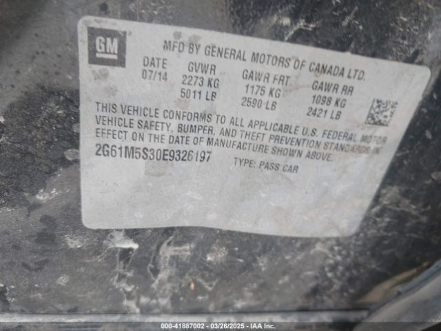 2G61M5S30E9326197 Cadillac XTS LUXURY