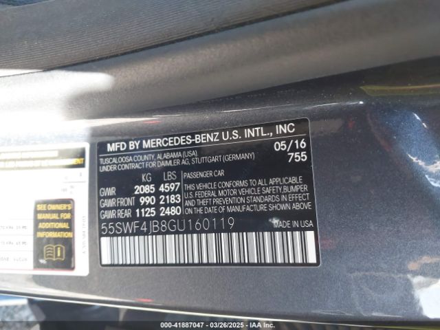 55SWF4JB8GU160119 Mercedes-Benz C 300 Luxury/sport