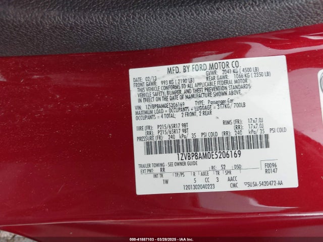 1ZVBP8AM0E5206169 Ford Mustang V6