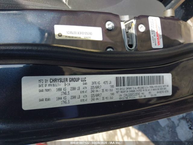 1C4NJDEB3FD125743 Jeep Compass Latitude