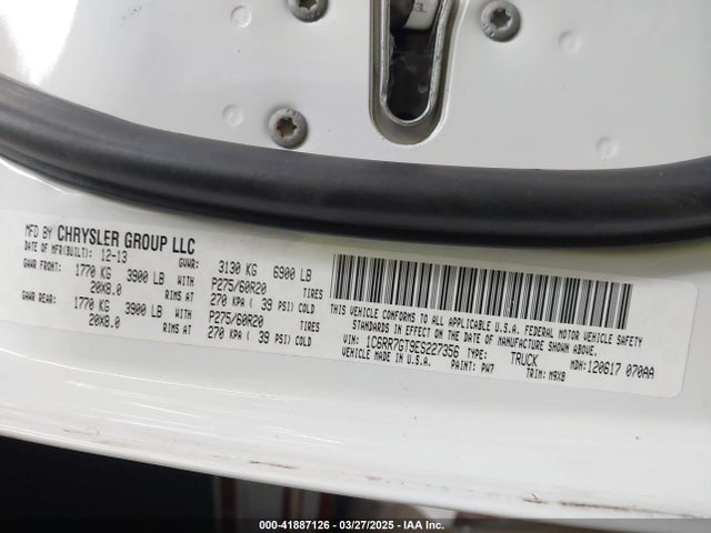 RAM 1500 Big Horn 2014 1C6RR7GT9ES227356 Image 9