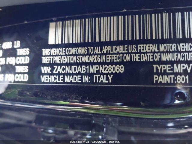 ZACNJDAB1MPN28069 Jeep Renegade Jeepster 4x4