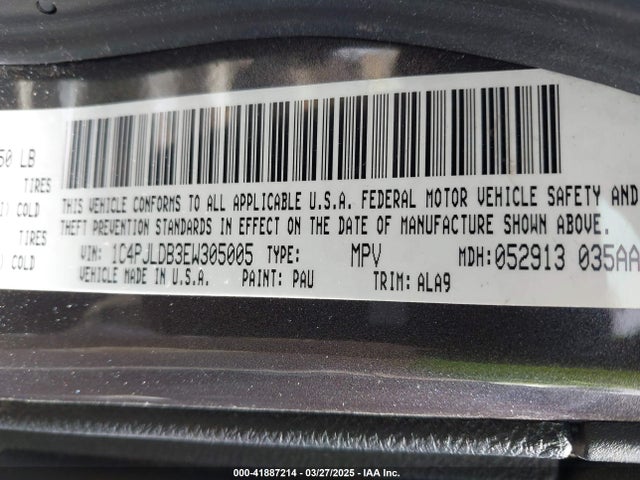 1C4PJLDB3EW305005 Jeep Cherokee Limited