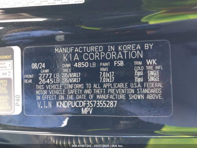 KNDPUCDF3S7355287 KIA Sportage Lx