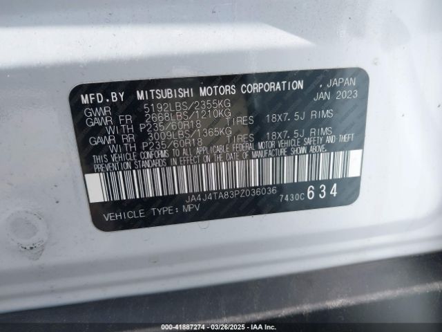2023 MITSUBISHI OUTLANDER JA4J4TA83PZ036036 Photo 8