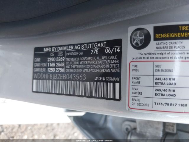 WDDHF8JB2EB043563 Mercedes-Benz E 350 4matic