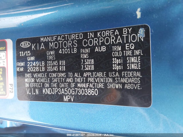 KNDJP3A50G7303860 KIA SOUL +