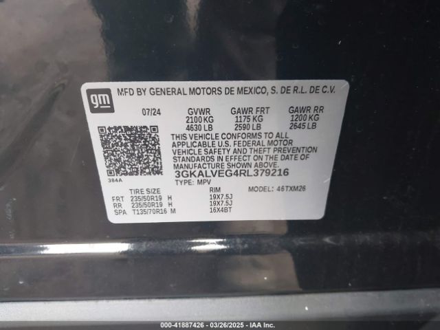 3GKALVEG4RL379216 GMC Terrain Awd Slt
