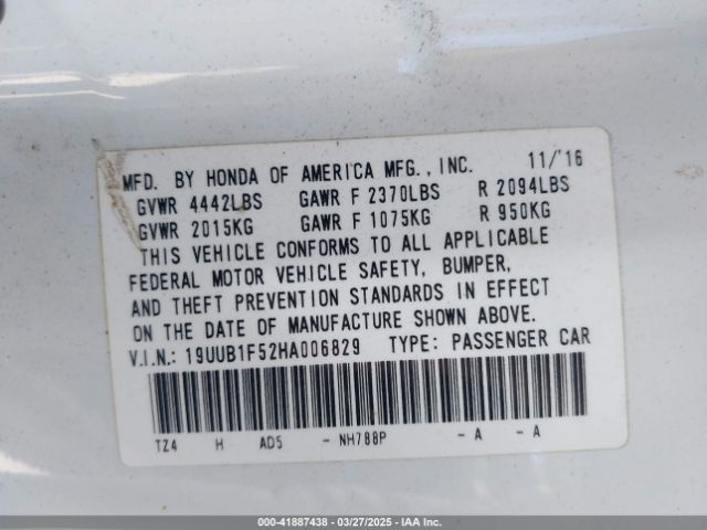 2017 ACURA TLX 19UUB1F52HA006829 Photo 8