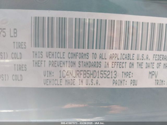 1C4NJRFB5HD155213 Jeep Patriot High Altitude 4x4
